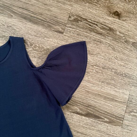 Milly Navy Cold Shoulder Dress - Picture 3 of 8